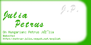 julia petrus business card